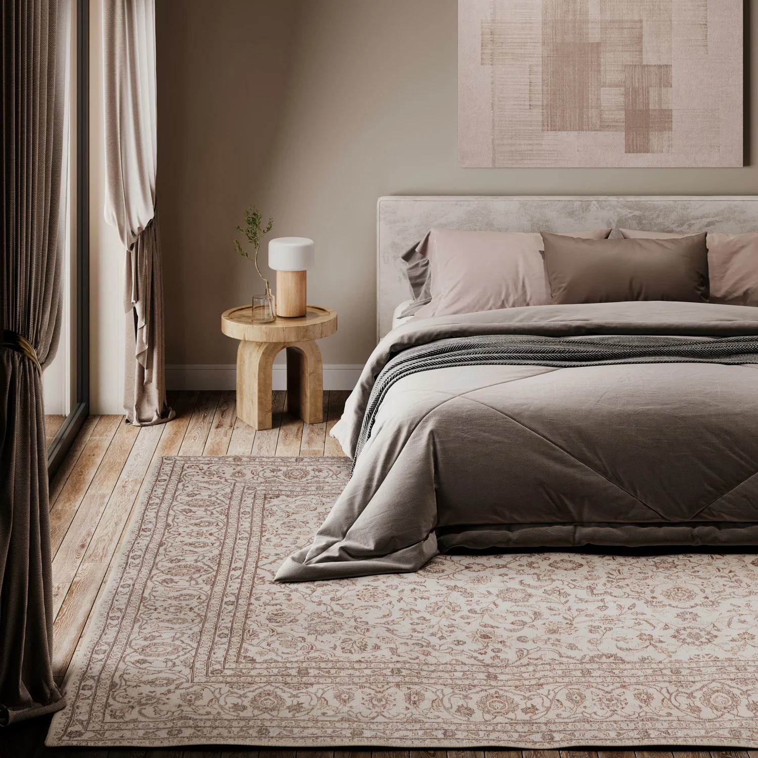Soft Washable Cream Vintage Rug - Adeline - Image 5