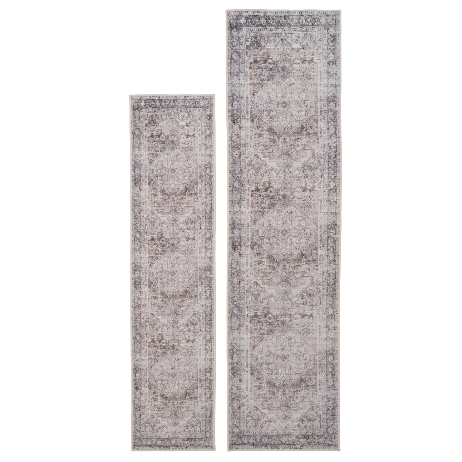 Soft Washable Vintage Greige Runner - Elsie - Image 8