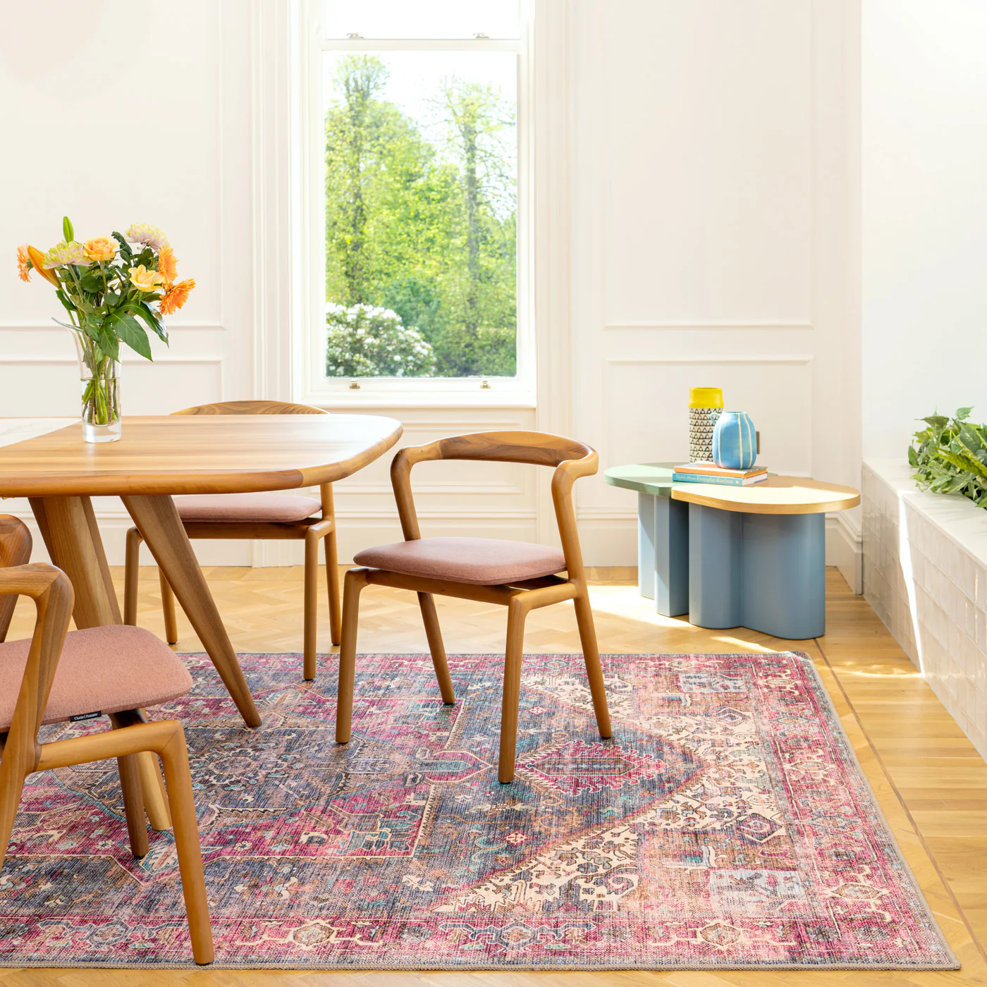 Soft Washable Multicolour Rug - Delphine - Image 3