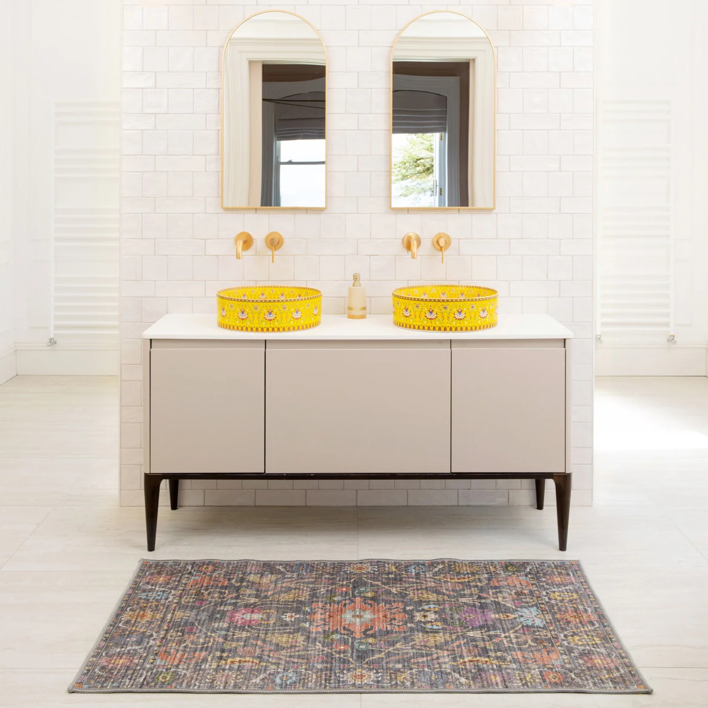 Soft Washable Wildflower Bathroom Mat - Francine - Image 2