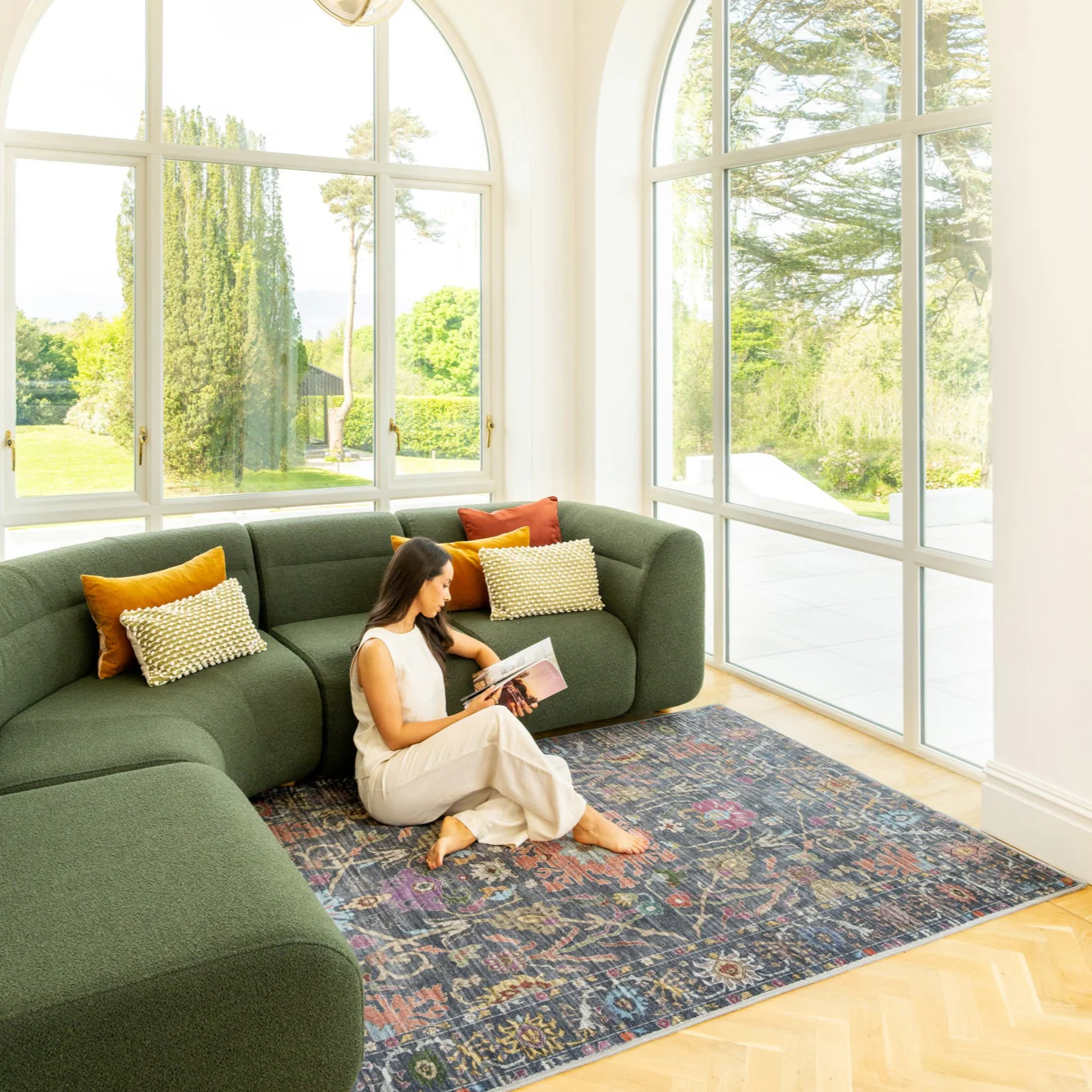Soft Washable Wildflower Rug - Francine - Image 4