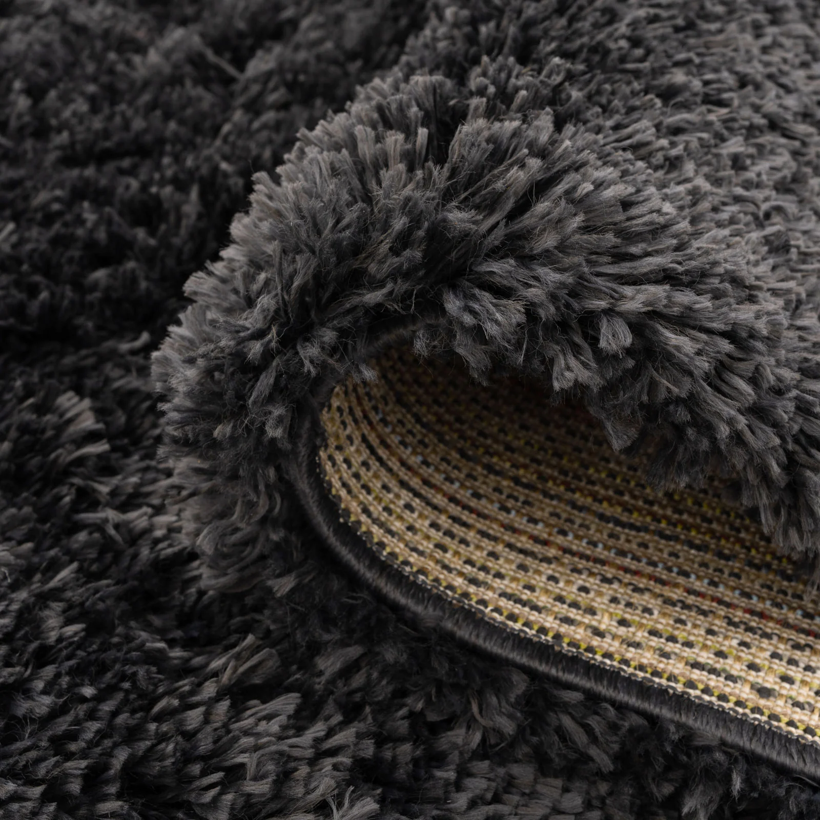 Soft Everyday Charcoal Shaggy Rug - Image 4