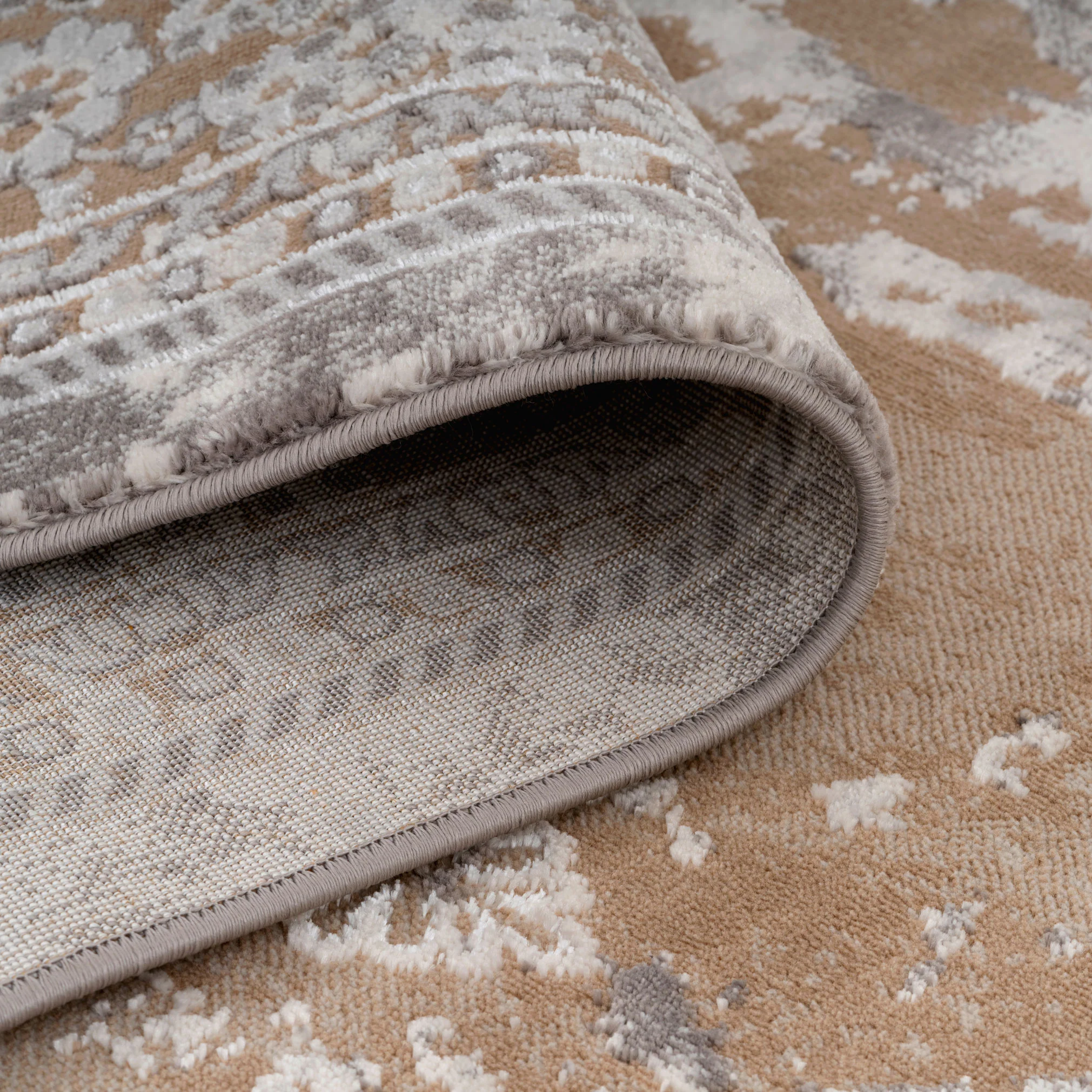 Traditional Distressed Beige Area Rug - Victoria - Image 6