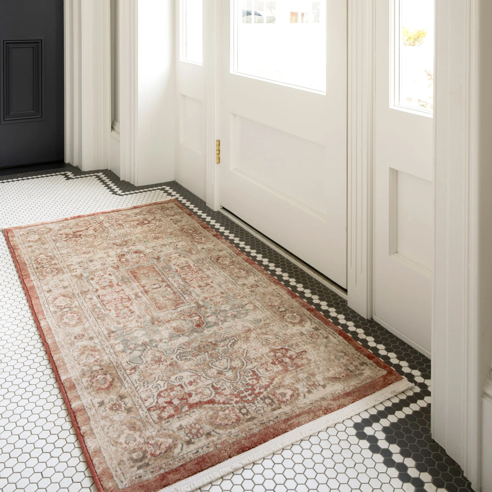 Traditional Plush Terracotta Rug - Selma - Image 7
