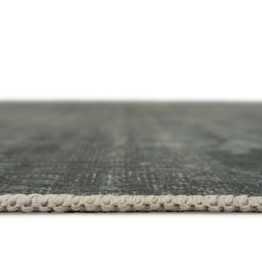 Vintage Distressed Green Washable Area Rug - Cleo - Image 3