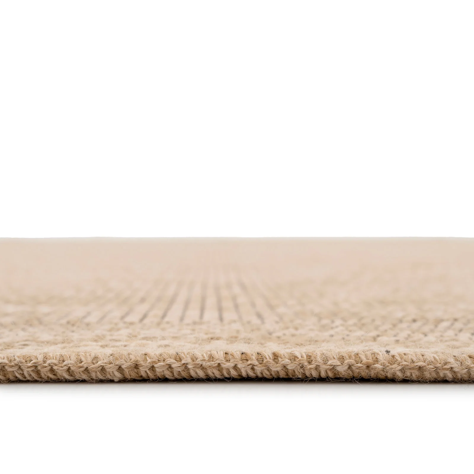 Washable Beige Border Jute Style Runner - Rayna - Image 3