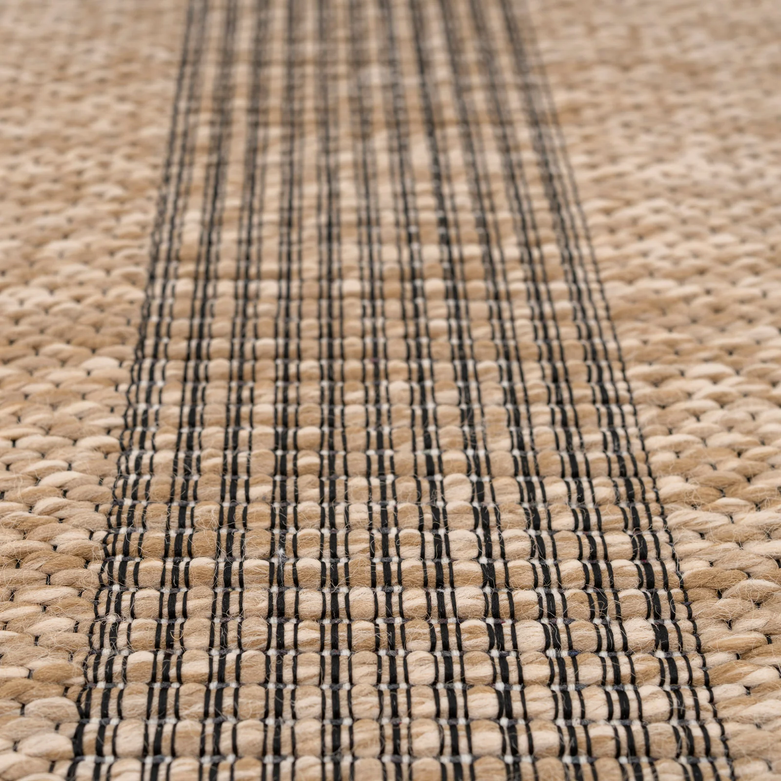 Washable Beige Striped Jute Style Rug - Leni - Image 7
