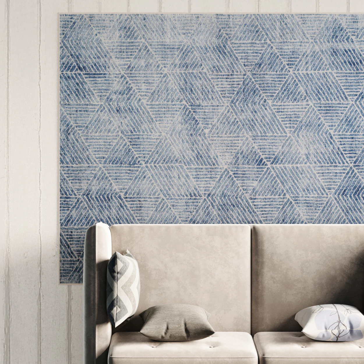 Washable Blue Geometric Rug - Plato - Image 6