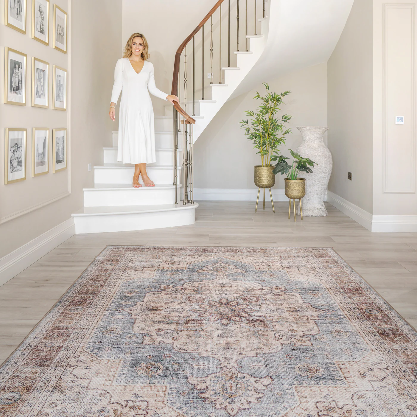 Washable Blue Heritage Rug - Sonder - Image 2