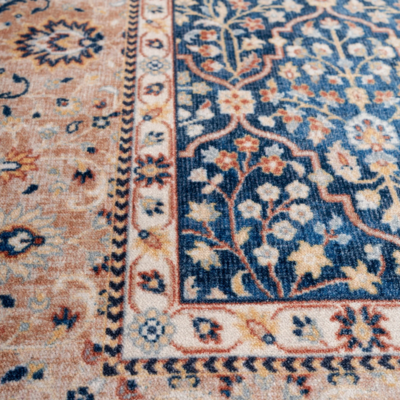 Washable Blue Persian Style Runner - Leela - Image 5
