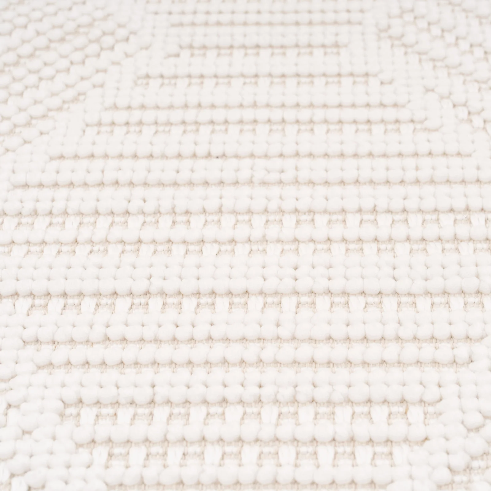 Washable Bobbled Cream Diamond Runner - Leah - Image 4