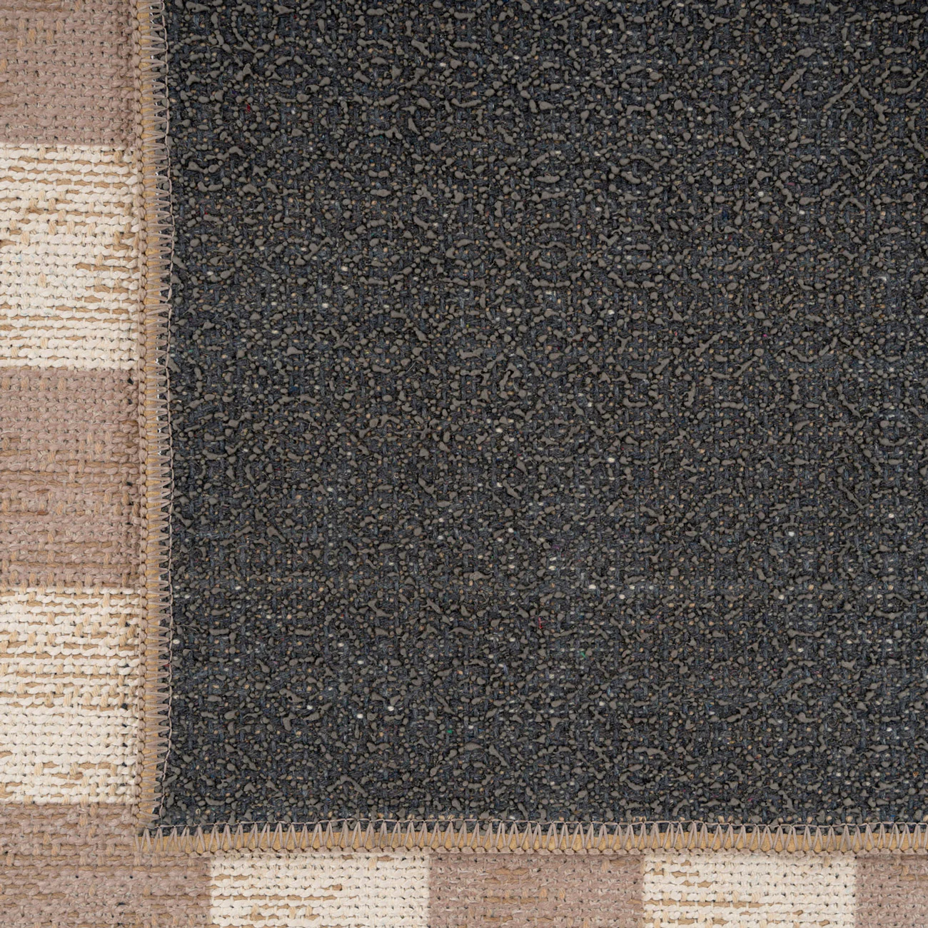Washable Checkerboard Jute Style Runner - Noa - Image 5