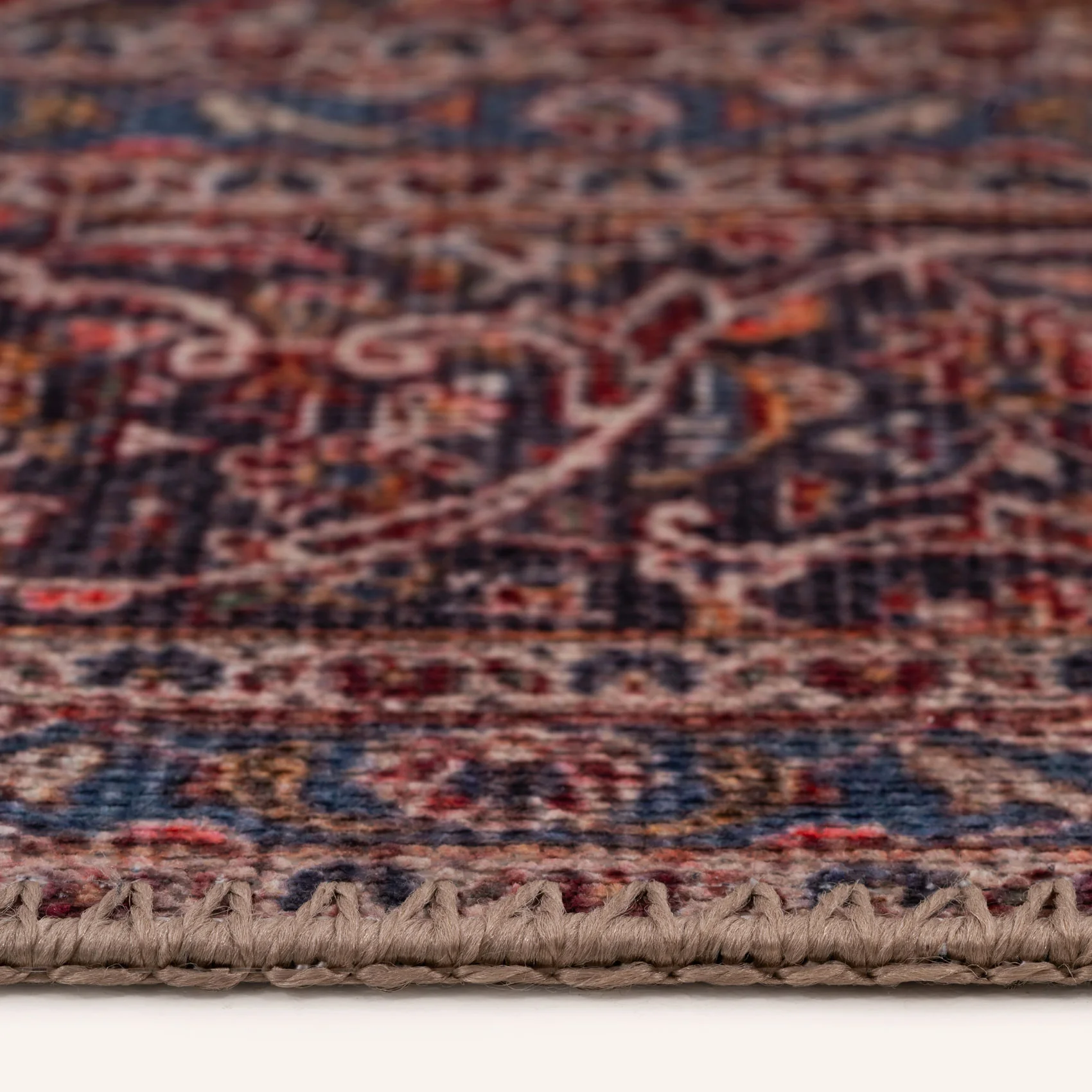 Flatwoven Washable Red Oriental Runner - Tullow - Image 9