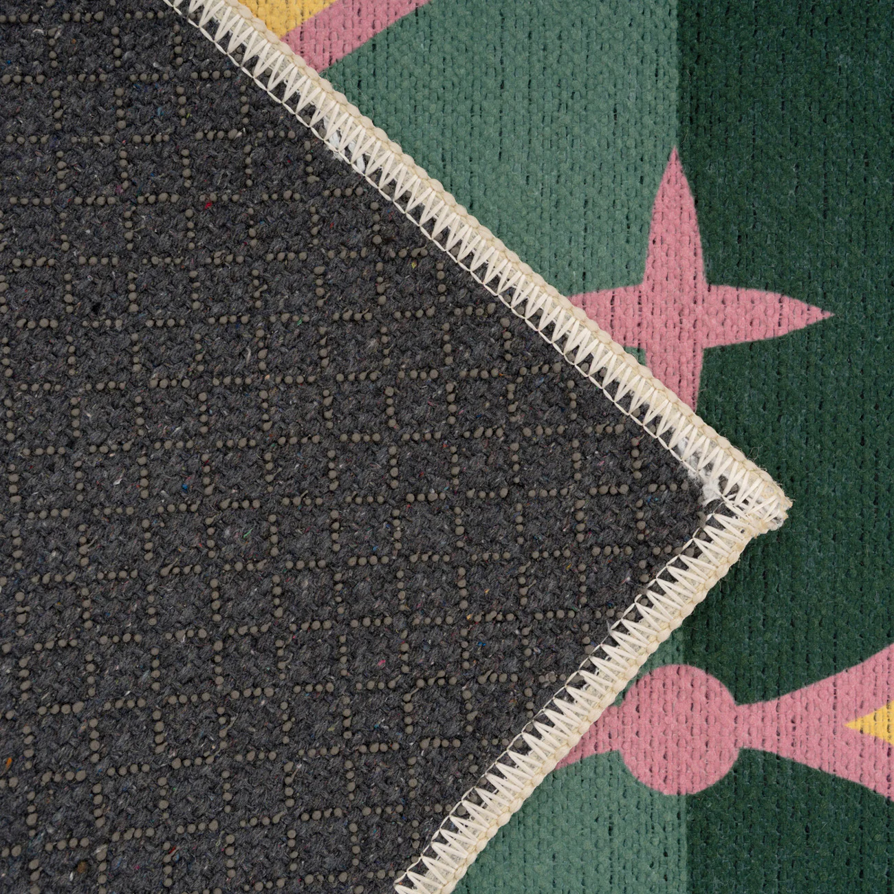 Washable Green Geometric Tile Doormat - Fusion - Image 6
