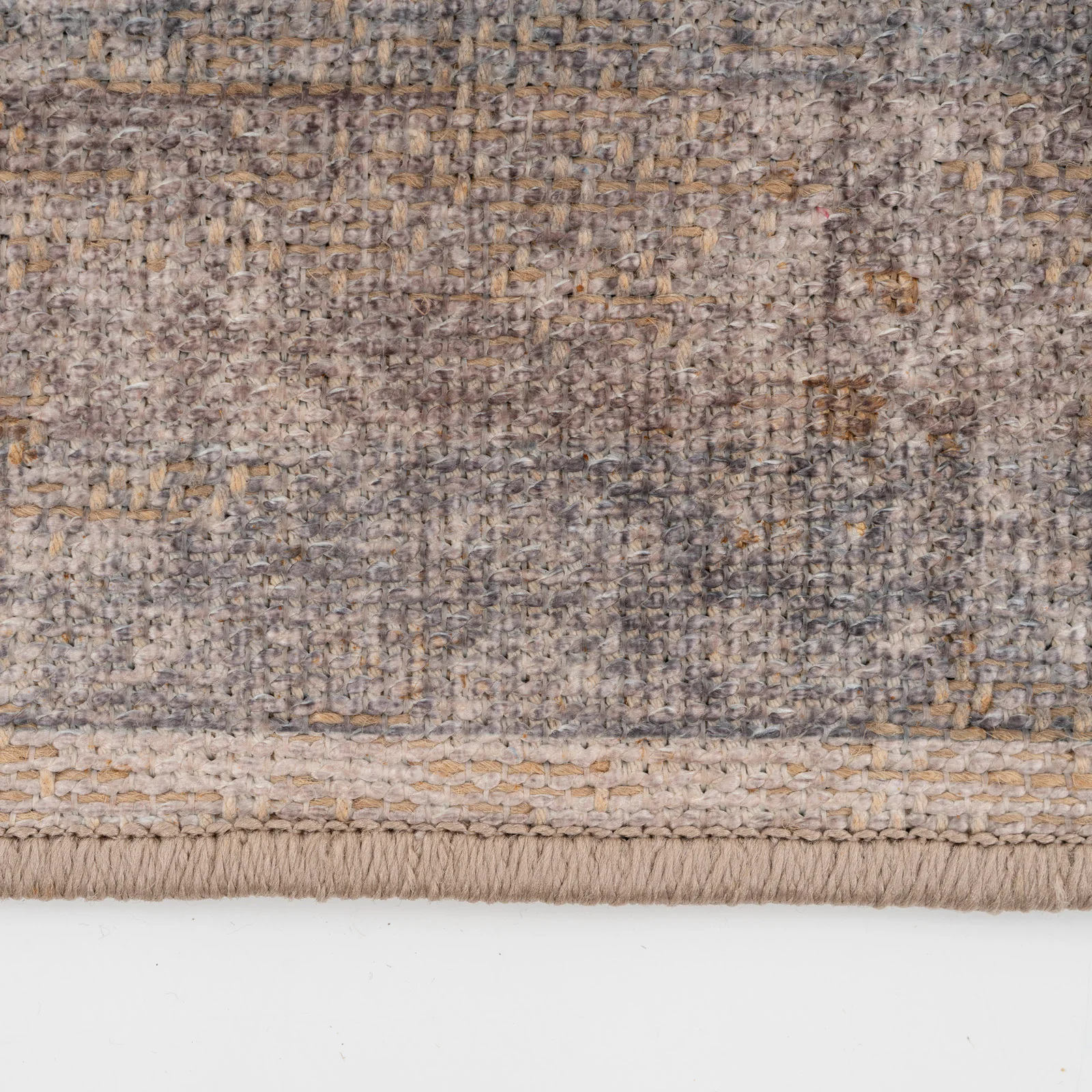 Washable Greige Blue Jute Style Runner - Ruah - Image 3