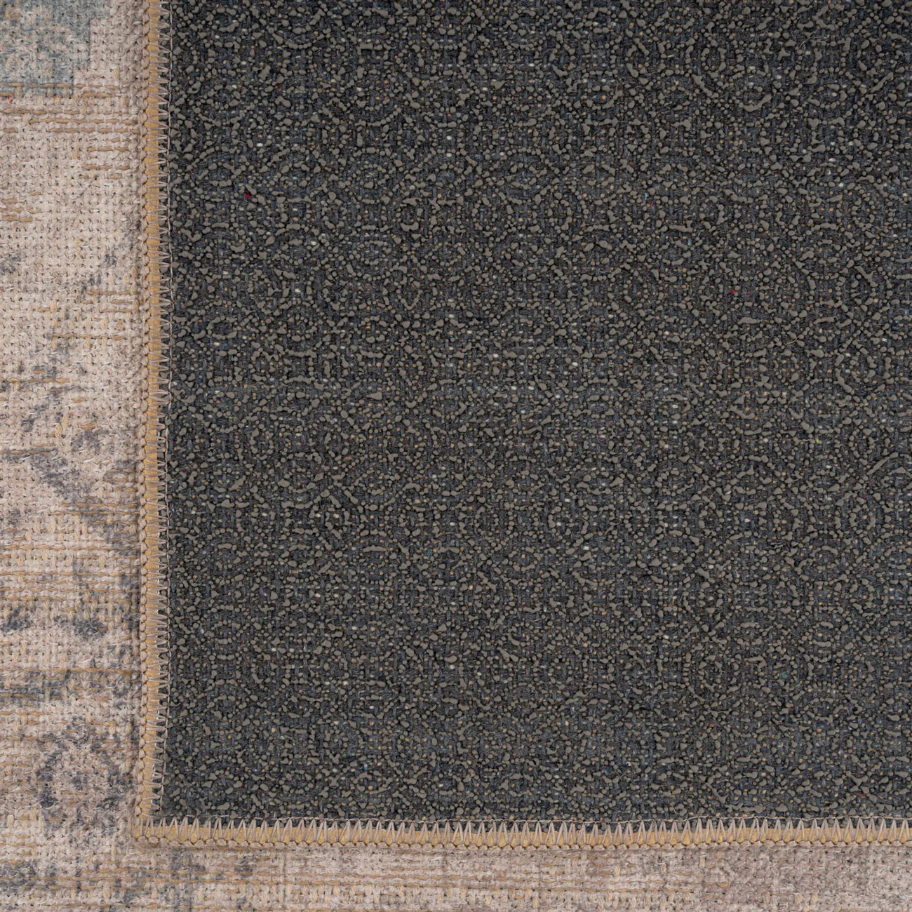 Washable Greige Blue Jute Style Runner - Ruah - Image 5