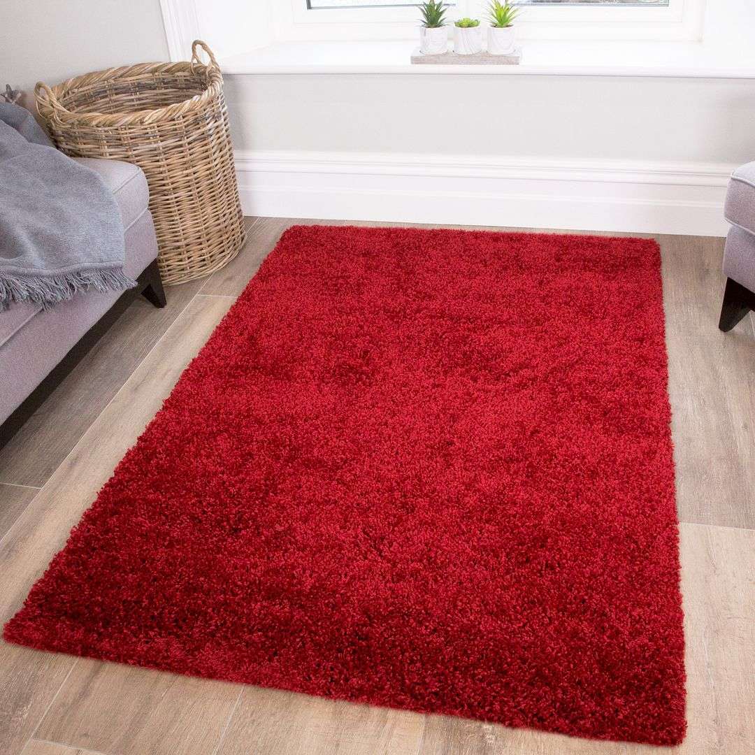 Wine Shaggy Rug - Image 3